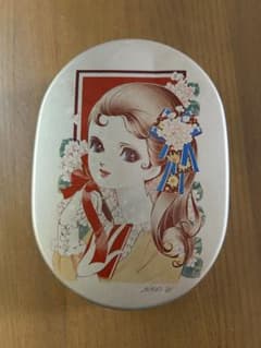 昭和レトロ テイネン アルミ弁当箱 MIYAKO 少女イラストのサムネイル