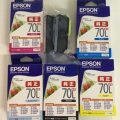 EPSON 純正インクカートリッジ 70L まとめ売り　※すべて期限切れ 未使用期限切れ】EPSON 純正インクカートリッジ 70L 増量6色7個 - メルカリ