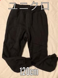 Uniqlo  ボアスウェットパンツ　黒　120cmのサムネイル