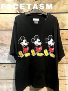 ファセッタズム × ディズニー』(5) ミッキープリント 半袖Tシャツ 