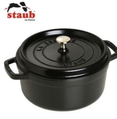 週末限定値引き］STAUB ピコ・ココット ラウンド 22cm ブラック - メルカリ