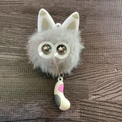 ファー 動物デザイン キーホルダー 耳 しっぽ グレー プライズのサムネイル