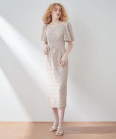 Bibiy JAMIE FRILL DRESS ワンピース ボーダー|mercariメルカリ官方
