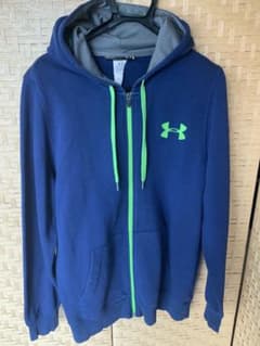 UNDER ARMOUR フルジップパーカー ネイビー Mサイズのサムネイル
