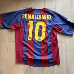 FCバルセロナ RONALDINHO 10 2004-2005ホームユニフォーム - メルカリ