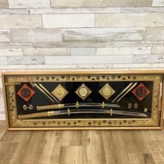 織田・豊臣・徳川　武家三大家紋　模造刀 レプリカ 額入り 松庵 織田・豊臣・徳川 武家三大家紋 模造刀 レプリカ 額入り 松庵