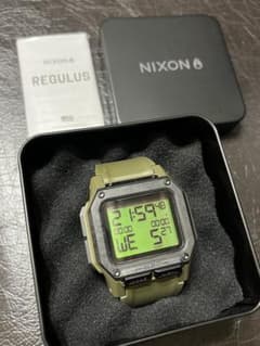 NIXON REGULUS デジタル腕時計 オリーブグリーン - メルカリ