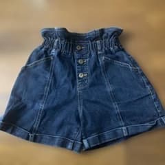 グローバルワーク　キッズ　ダークブルー デニム ハーフパンツのサムネイル