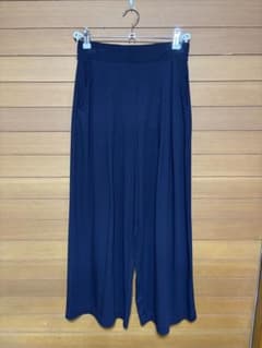 UNIQLO ワイドパンツ ネイビー Sサイズのサムネイル