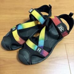 GRIP GLAPP キッズ サンダル レインボー 23cm 夏用　川のサムネイル