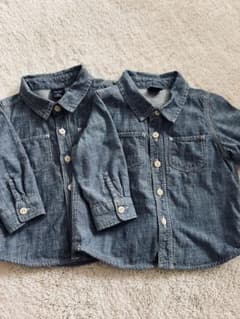 お揃い　双子babyGap デニムシャツ 2枚セット 80cmのサムネイル