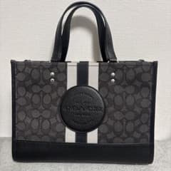 COACH ストライプデザイン ハンドバッグ