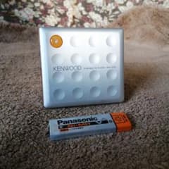 【KENWOOD】 ポータブルMDプレーヤー DMC-M55送料込 ガム電池付