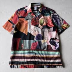 美品 Paul Smith 現行 総柄 オープンカラー 半袖シャツ M マルチ