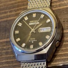 ☆SEIKO セイコー 5アクタス SS 23石 ブラックフェイス - メルカリ
