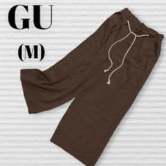 美品！GU ゆったり ガウチョ パンツ ウエスト紐付き ワイド 流行り！Mサイズのサムネイル