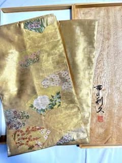 金糸袋帯 帯の利久 扇面花文様のサムネイル