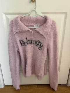 LAGUA GEM シャギーニット カーディガン ピンクのサムネイル
