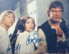 スター・ウォーズ ハリソン・フォード マーク・ハミル　他3人 直筆サイン入り写真 スター・ウォーズ ハリソン・フォード マーク・ハミル 他3人 直筆
