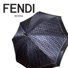 FENDI フェンディ 高級 長傘 ズッカ柄 ブラック×ネイビー - メルカリ