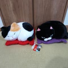 ひげまんじゅう ぬいぐるみ 2種セット 座布団付きのサムネイル