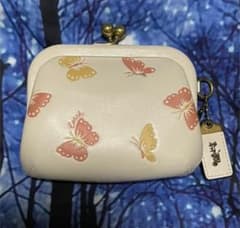 COACH コーチ がま口コインケース キスロック バタフライ 未使用品 