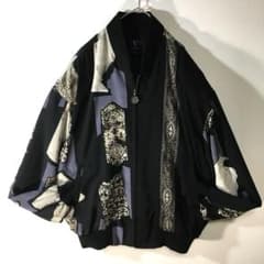 【個性派古着】長袖総柄デザインブルゾン　豪華刺繍入り　ヨーロピアン調　LL 個性派古着】長袖総柄デザインブルゾン 豪華刺繍入り ヨーロピアン調