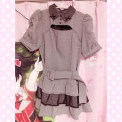 ♥pium チュールカットアウトティアードワンピース ミックス♥