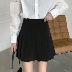 SHEIN プリーツスカート　Mサイズ　黒のサムネイル