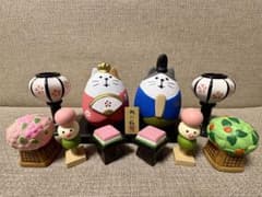 デコレ　猫の雛人形 ミニチュアセットのサムネイル