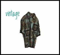 【希少】古着 アロハシャツ 柄シャツのサムネイル