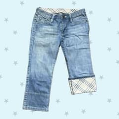 【BURBERRY BLUE LABEL】デニムパンツ 七分丈 ノバチェックのサムネイル