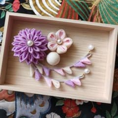 【藤桜】つまみ細工　髪飾り卒業式 成人式 和装 かんざし 袴 振袖　夏祭り浴衣のサムネイル