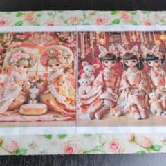 未使用 可愛い女の子パネル生地2枚＆薔薇柄生地です。 - メルカリ