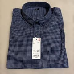UNIQLO フランネルシャツ 長袖 65 Blue Lのサムネイル