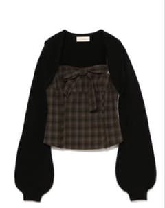 andmary Tyla ribbon set tops ブラックのサムネイル