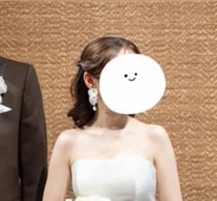 【おまけ付き】ブライダルアクセサリー フラワー パール イヤリング　花のサムネイル