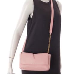JIL SANDER ピンク レザー ショルダーチェーンバッグのサムネイル