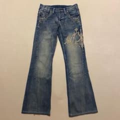 希少】トルネードマート ベルボトム デニム トライバル刺繍 フラップ 