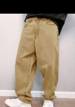 メンズ ワイドパンツ ベージュ イージーパンツのサムネイル