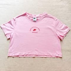 NIKE クロップド丈 ロゴTシャツ ピンク Mのサムネイル