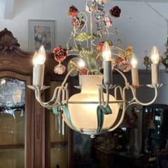 r193 イタリア製 優雅な時間を紡ぐ フローラルシャンデリア - メルカリ