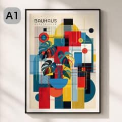 アートポスターA1　特大　カラフルモダンアート　植物　バウハウス　298 m99309101664_1.jpg?1780044014