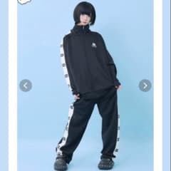 hauls セットアップ　ジャージ　黒 Hauls ジャージ セットアップ ブラック - メルカリ