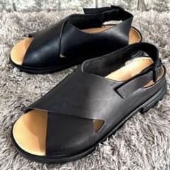 ⭐極美品⭐カンペール CAMPER サンダル コルク レザー 黒 23.5㎝ 極美品❣️ CAMPER カンペール レザー サンダル 36 黒 - メルカリ