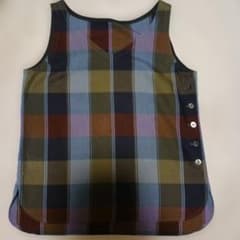MARGARET. HOWELL チェック柄 ノースリーブ サイドボタンMのサムネイル