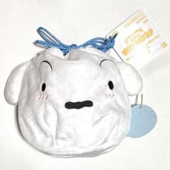Crayon Shin-chan Drawstring Pouch: Ora to Yokai Vacation - Shiro