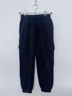 H&Mキッズ ブラック カーゴパンツ スウェット ジョガー 120cmのサムネイル