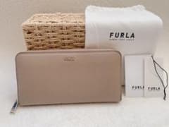 【極美品】フルラ　FURLA　バビロン　長財布　グレージュ　サフィアーノのサムネイル