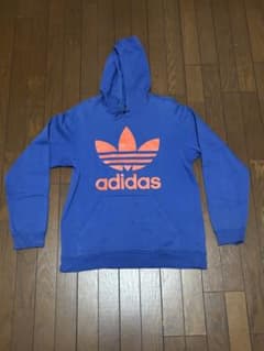 adidas トレフォイルロゴ パーカー ブルー Mのサムネイル